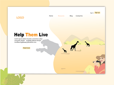 Landing Page-Web Design for Forestation app design flat illustration illustrator minimal ui ux vector web