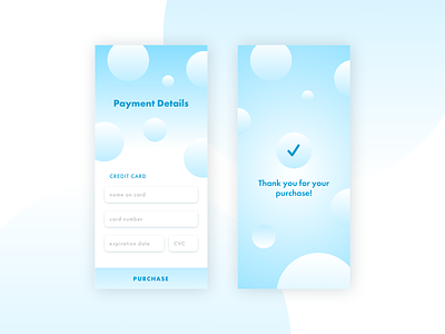 UI Design Challenge - Day 2 bubble credit card design gradient interface purchase ui visual