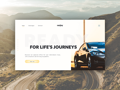 UI Design Challenge - Day 3 car design landing page mobility road ui web