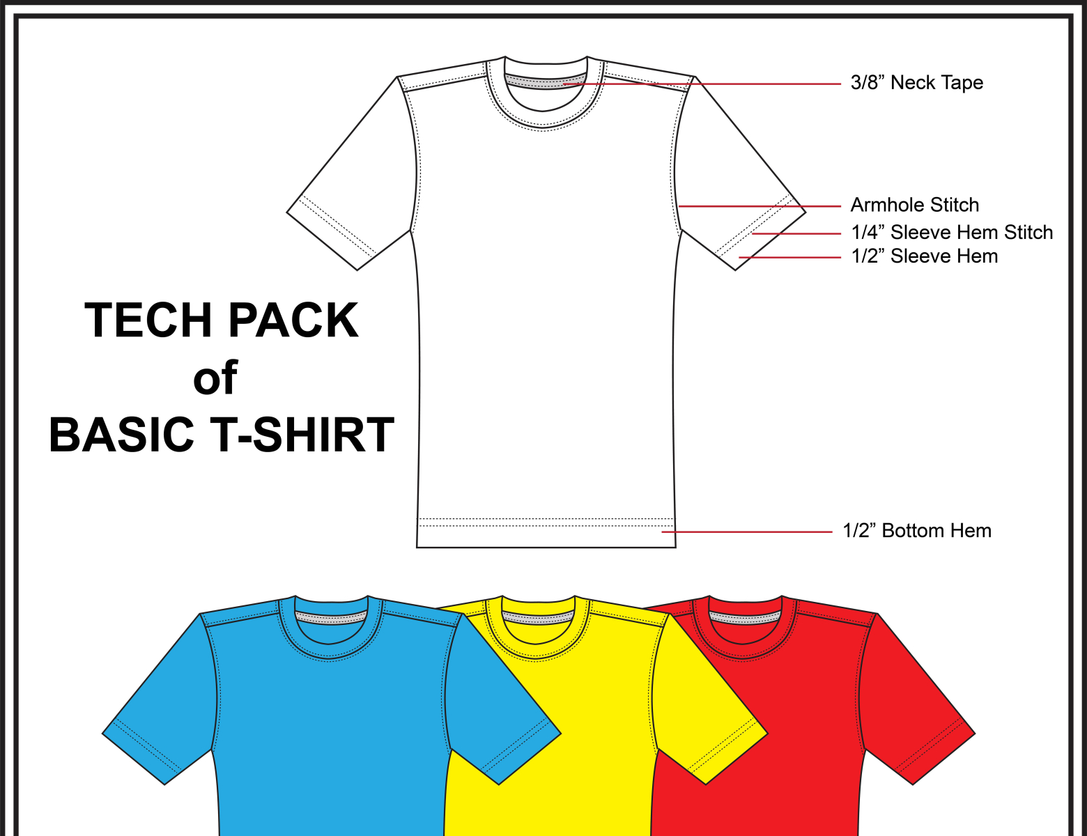 Basic T shirt Tech Pack by Anwar Bappy on Dribbble