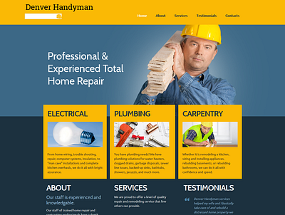 Handyman Website Design, Content, SEO website design website designer