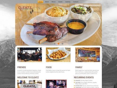 After: Cleatz Sports Bar After Redesign website design
