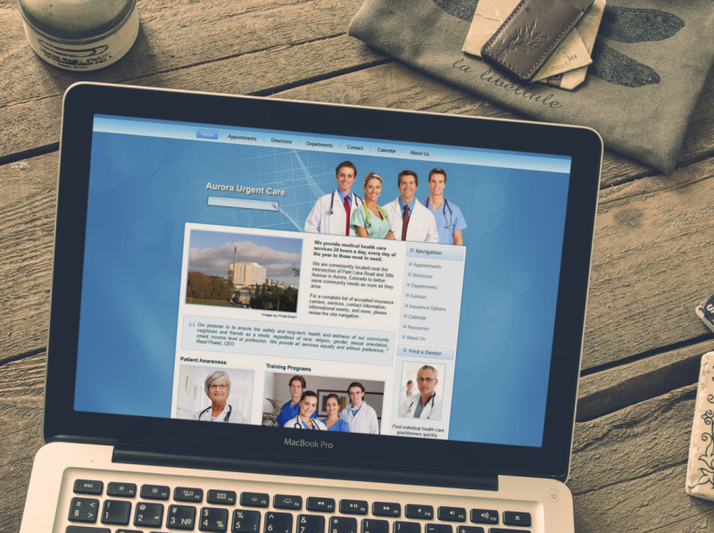 Urgent Care Facility MockUp by David Somerfleck on Dribbble