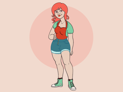 Some girl character chucks cute illustration illustrator summer vector