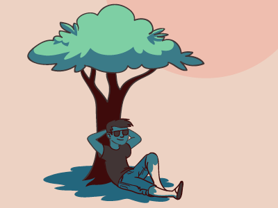 Chillaxin' character dude illustration illustrator tree vector