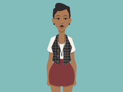 Young Professional character geometric hipster illustration illustrator vector