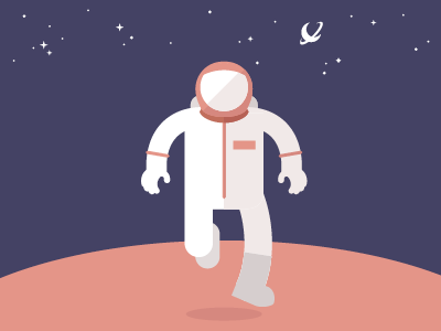 Cosmonaut astronaut character cosmonaut illustration illustrator mars space vector