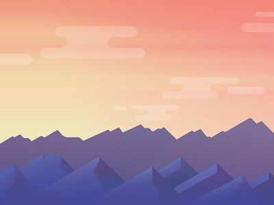 Desert Valley california desert gradients hills illustration mountains sunrise sunset vector