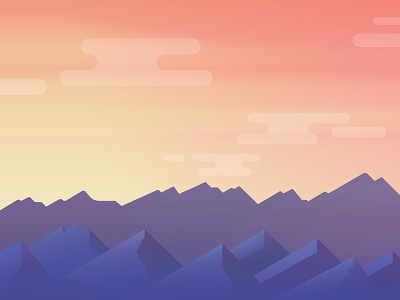 Desert Valley california desert gradients hills illustration mountains sunrise sunset vector