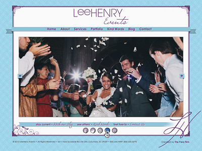 LeeHenry Events Website design designer events fashion firm first shot new para planning southern the para firm theparafirm website wedding