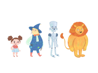 Characters for “The wonderful wizard of Oz” animals art book character childrensbook illustration illustrator kidlit story