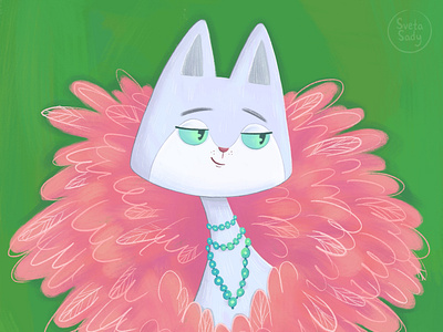 The Glamour Cat animal cat cats character characterdesign illustration illustrator kidlit mascot nft