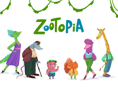 Zootopia. Character design animals animation cartoon character cute fox illustration kidlit lizard