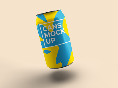 Beverage Cans Product Mockups cola