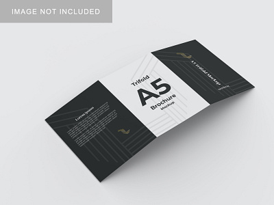 A5 Trifold Mockup V2 3d 3fold brand