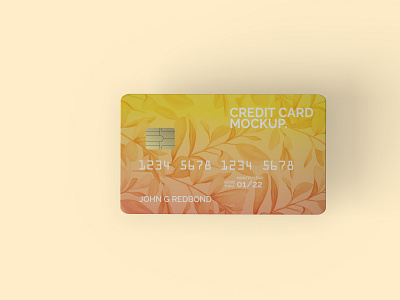 Top View Credit Card Mockup banking