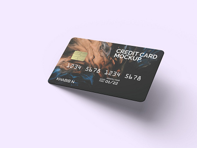 Realistic Credit Card Mockup Template 3d