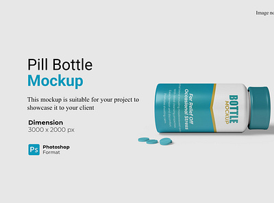 Pill Bottle Mockup Preview Cover 3d packaging