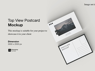 Top View Postcard Mockup Cover 3d flyer