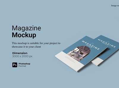Realistic Magazine Mockup Cover Preview 3d showcase