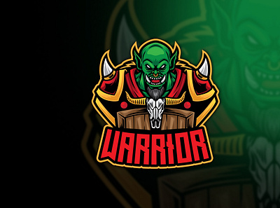 Orc Warrior Esport Logo goblins