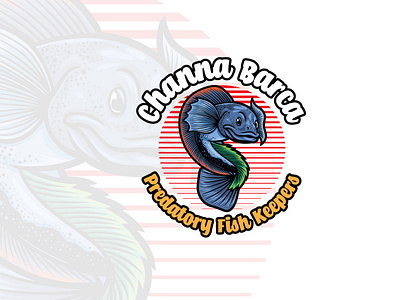 Channa Fish Cartoon Mascot Logo
