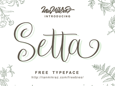 Setta Script Free Typeface calligraphy font free fonts freebies lettering typeface typography