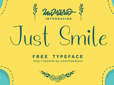 Just Smile Free Typeface calligraphy font free fonts freebies lettering typeface typography