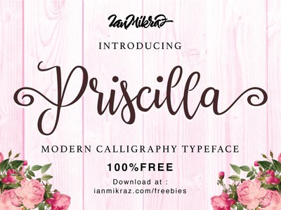 Priscilla Script Free Typeface