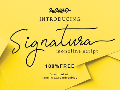 Signatura Monoline Free Typeface