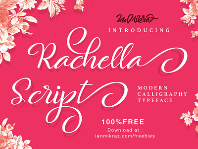 Rachella Script Free Typeface calligraphy font free fonts freebies lettering typeface typography