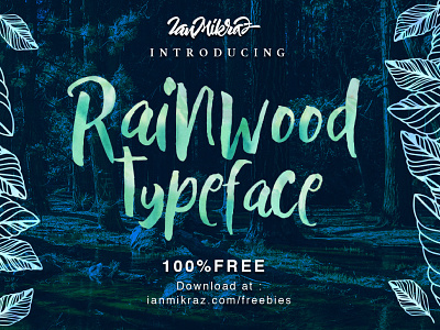 Rainwood Free Typeface calligraphy font free fonts freebies lettering typeface typography