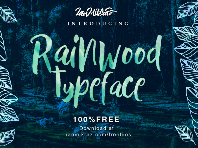 Rainwood Cover Preview Dribbblr typography lettering calligraphy typeface font freebies free fonts