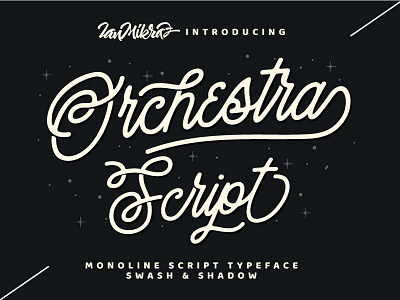 Orchestra Script Preview Dribbble calligraphy font lettering logo monoline script typeface typography