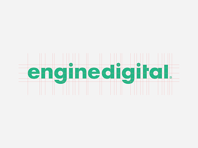 Engine Digital - Wordmark branding construction futura identity logo wordmark