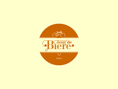 Tour de Biere - Bicycle Beer Tour - Logomark badge bicycle logo logomark mark
