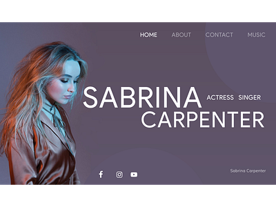 Sabrina Carpenter Website UI sabrina carpenter ui website website ui
