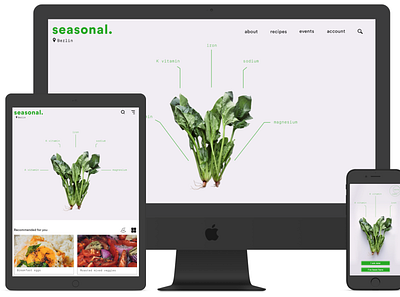 Seasonal app branding design logo minimal recipe app recipes ui ux uxdesign uxui