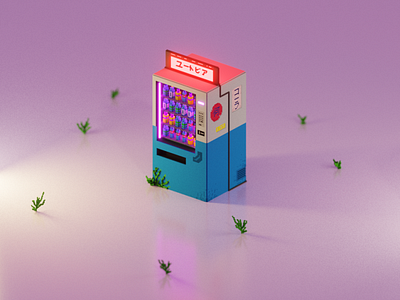 Vending Machine 3d 3d art aesthetic design digitalart illustration isometric isometric art japan lofi magicavoxel pink pixel pixelart pixels voxel voxelart voxels