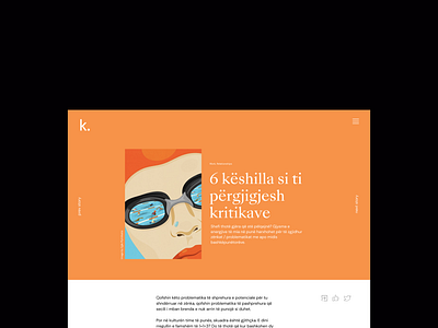 K. / Blog Design blog colors illustrations ui design visual design website