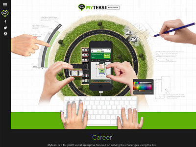 MyTeksi Career Landingpage career designer illustration landing page page photoshop programmer