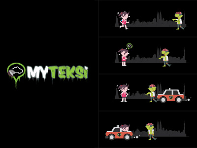 MyTeksi Zombie Run T-Shirt comic grabtaxi illustration myteksi t shirt taxi zombie