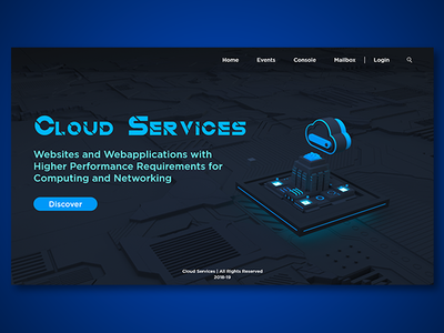 Cloud Services Webpage ui ux web