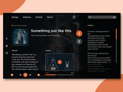 Music Streaming Website ui ux web