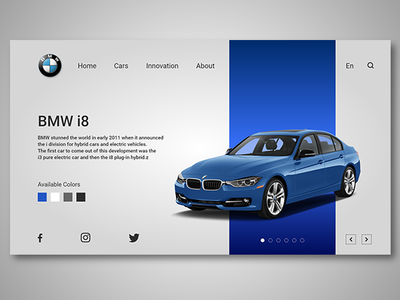 BMW Landing Page ui ux web