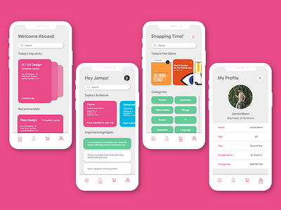 Educational Application app ui ux