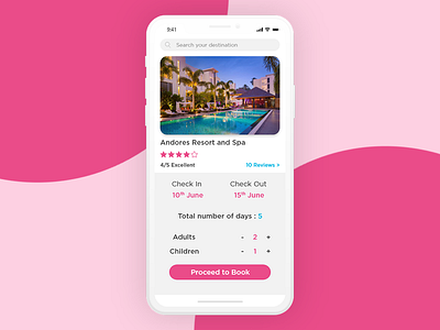 Hotel Booking Application app ui ux