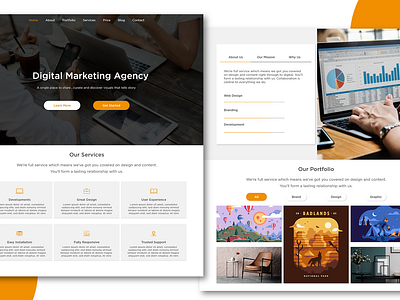 Marketing Agency Webpage ui ux web