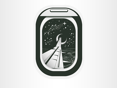 Plane Window Illustration