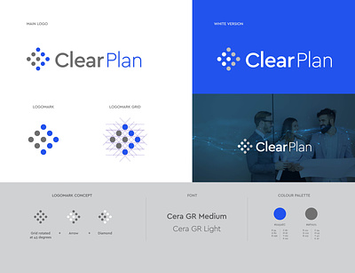 Clear Plan - Logo Design branding branding design design grid logo logo logo design logomark logotype software technology vector